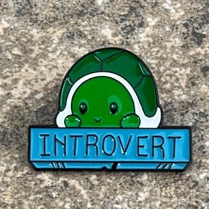 Introvert Turtle Funny brooch lapel pin backpack pin‎
